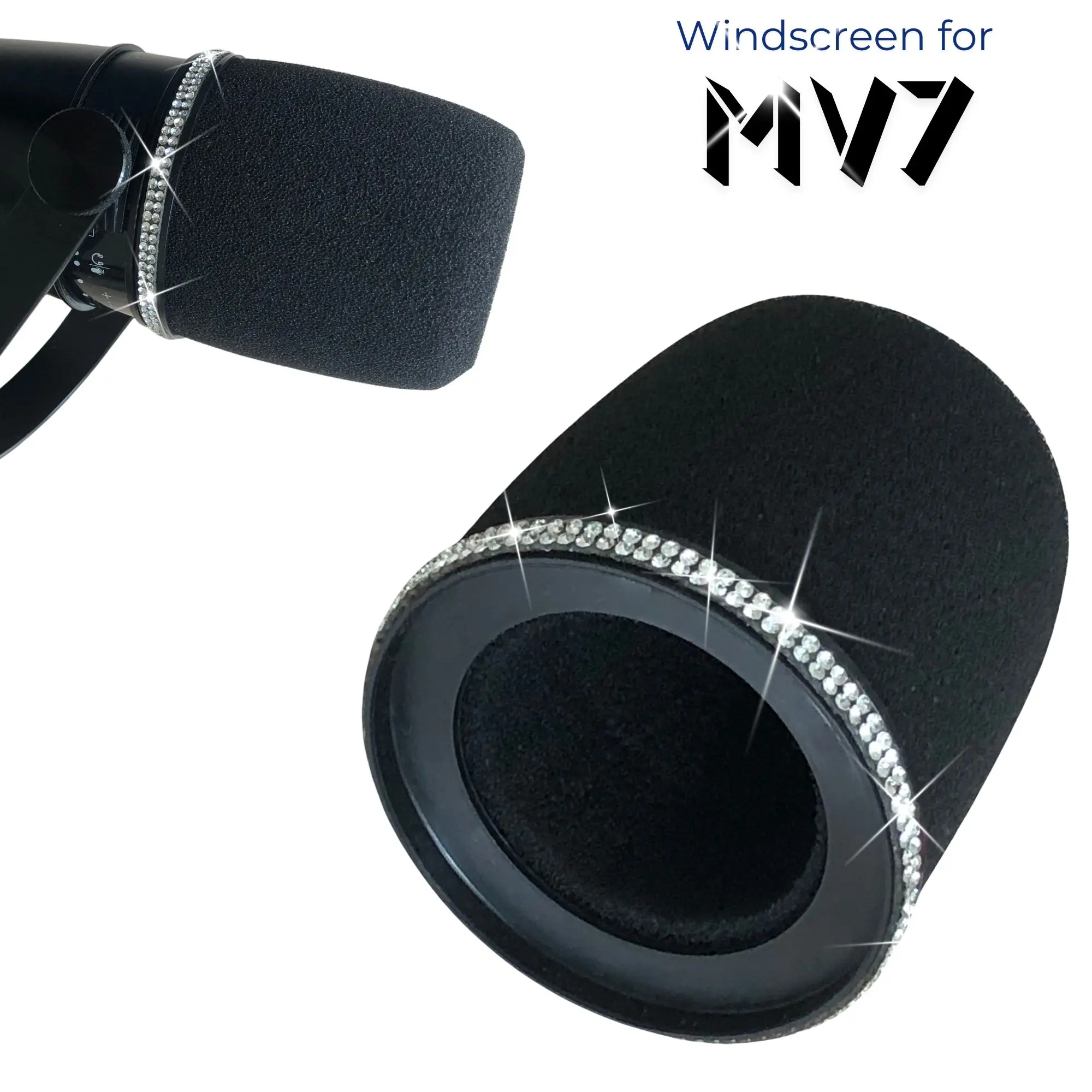 Shure Mic Sm7B - Sparkly MV7 Foam Pop Filter for