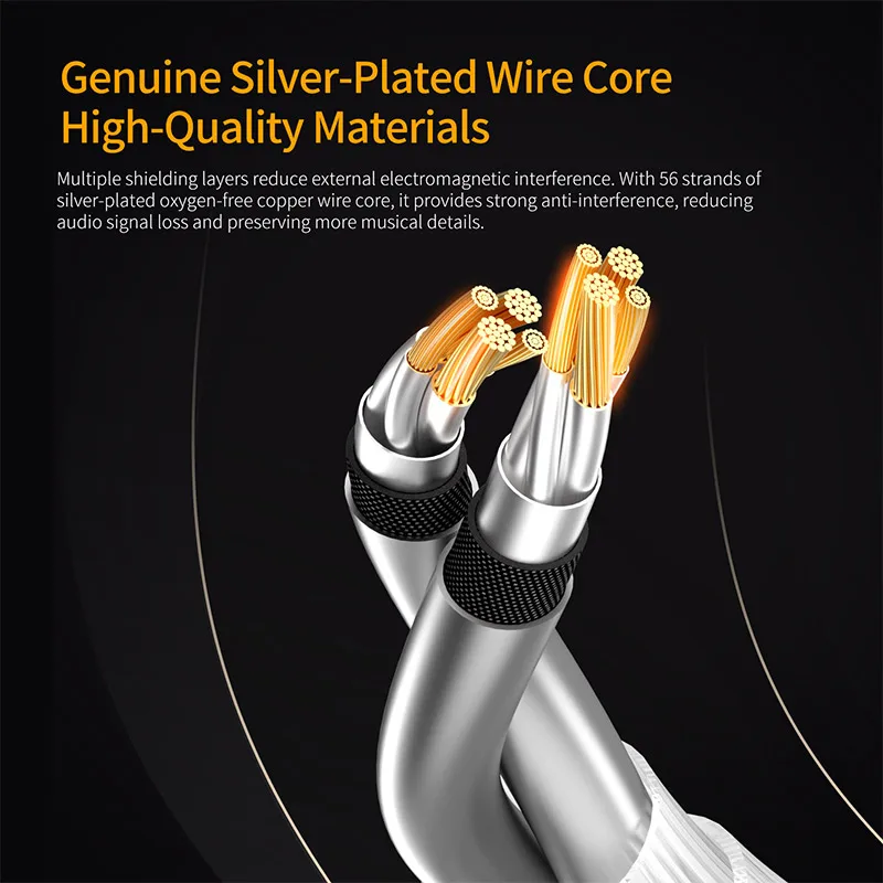 KZ Earphones Cable OFC Silver  - огляд і ціна Wired Earphone Mic