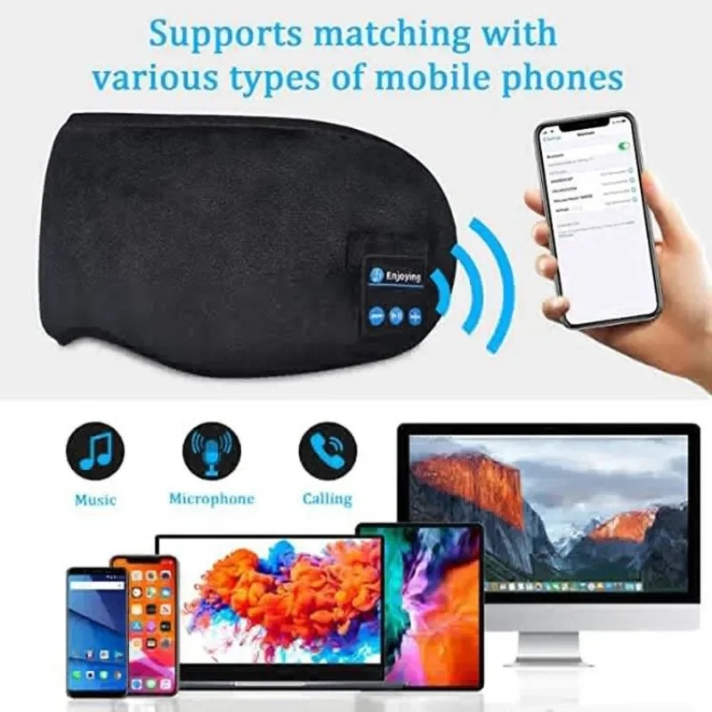 3D Eye Mask Bluetooth Headphon - огляд і ціна Bluetooth Headset On Ear