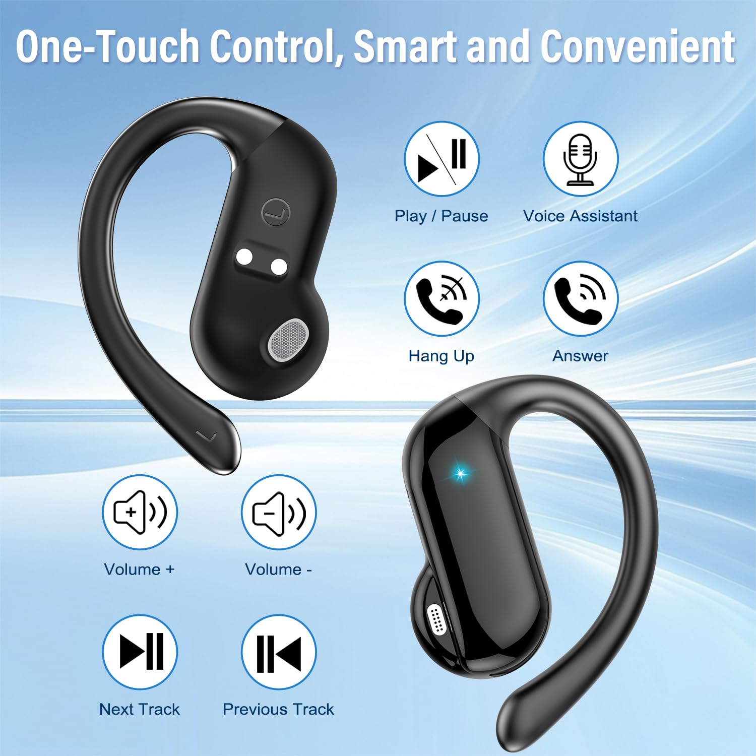 2026 Open-Ear Earbuds Bluetoot - огляд і ціна Sports Earphone Hook